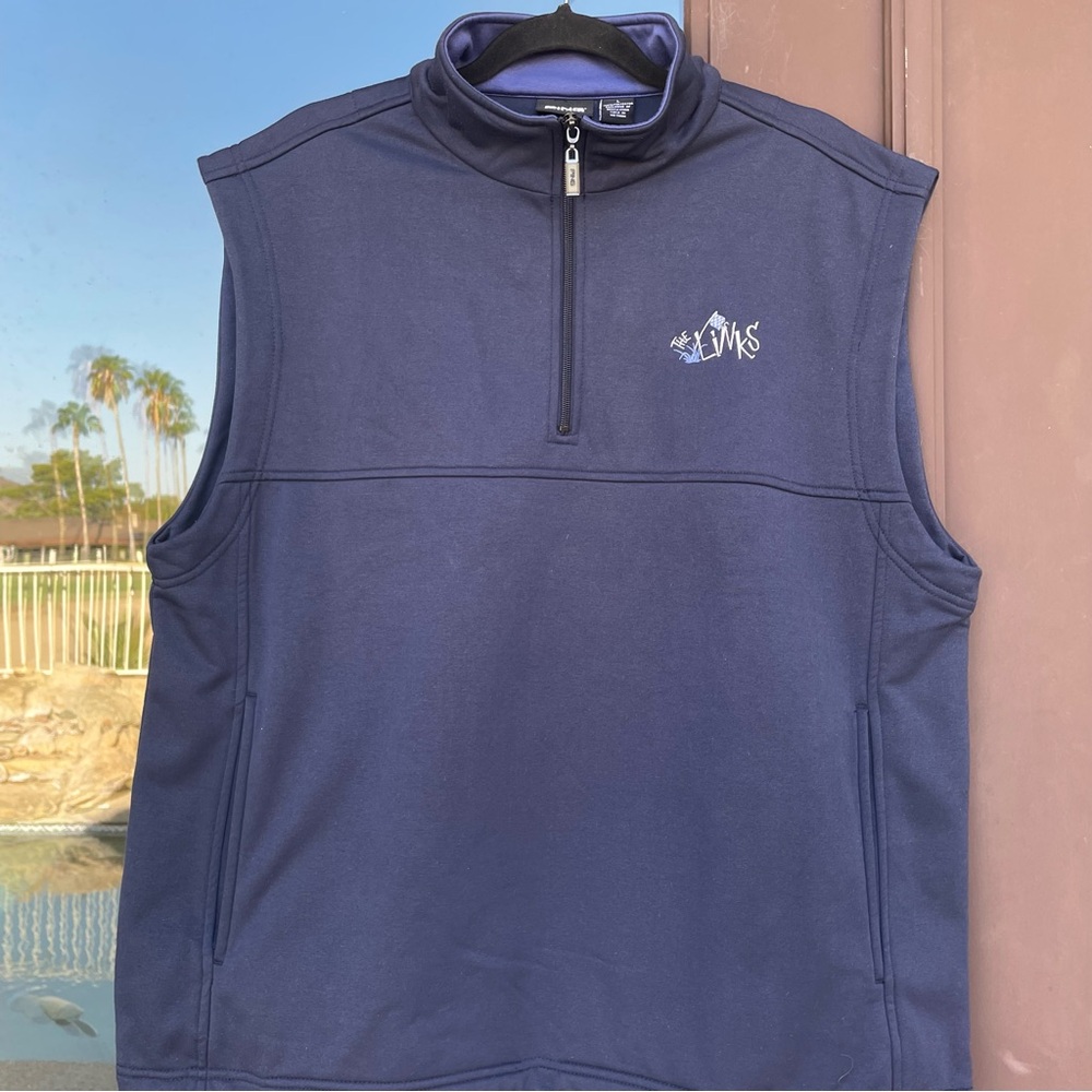 PING Collection Navy Blue Performance Golf Vest L